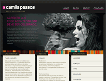 Tablet Screenshot of camilapassos.com.br
